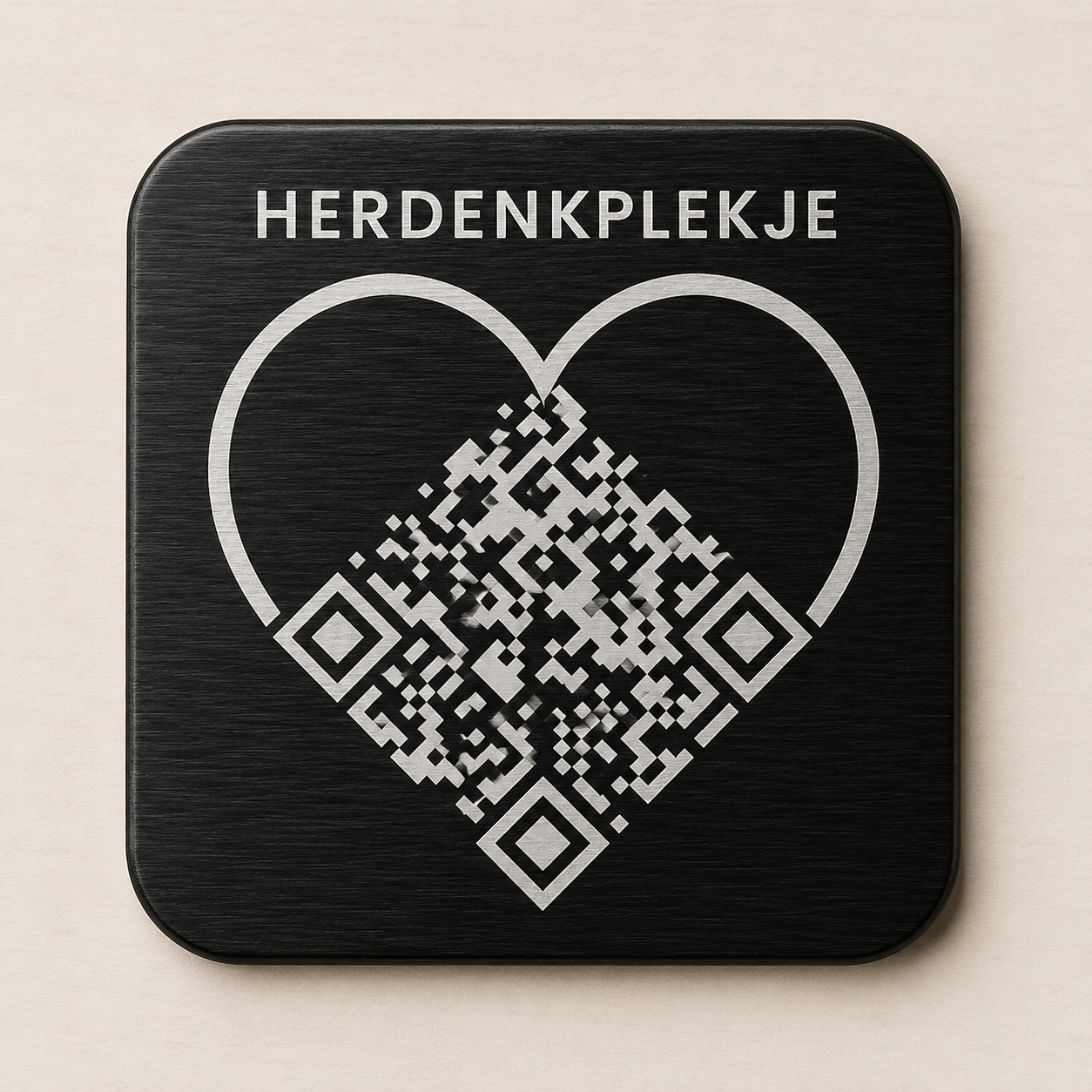 Gegraveerd QR-plaatje